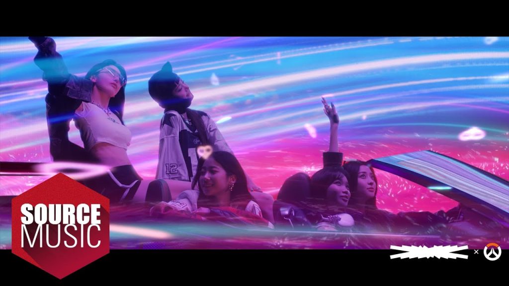 LE SSERAFIM in the Perfect Night Overwatch 2 music video