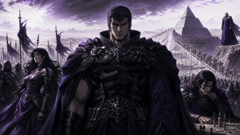 legends-raoh-death-in-love-movie-review-fan-art.png Raoh Chapter of Death in Love Review Fan Art Raoh, Reina, and the people beneath imperial war in original fan art for the Chapter of Death in Love movie Review.[2]