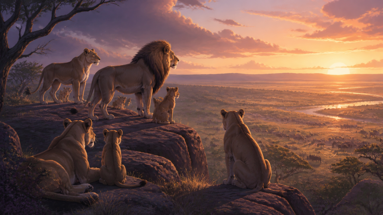 Timon and Pumbaa animated series editorial artwork in a bright savanna landscape