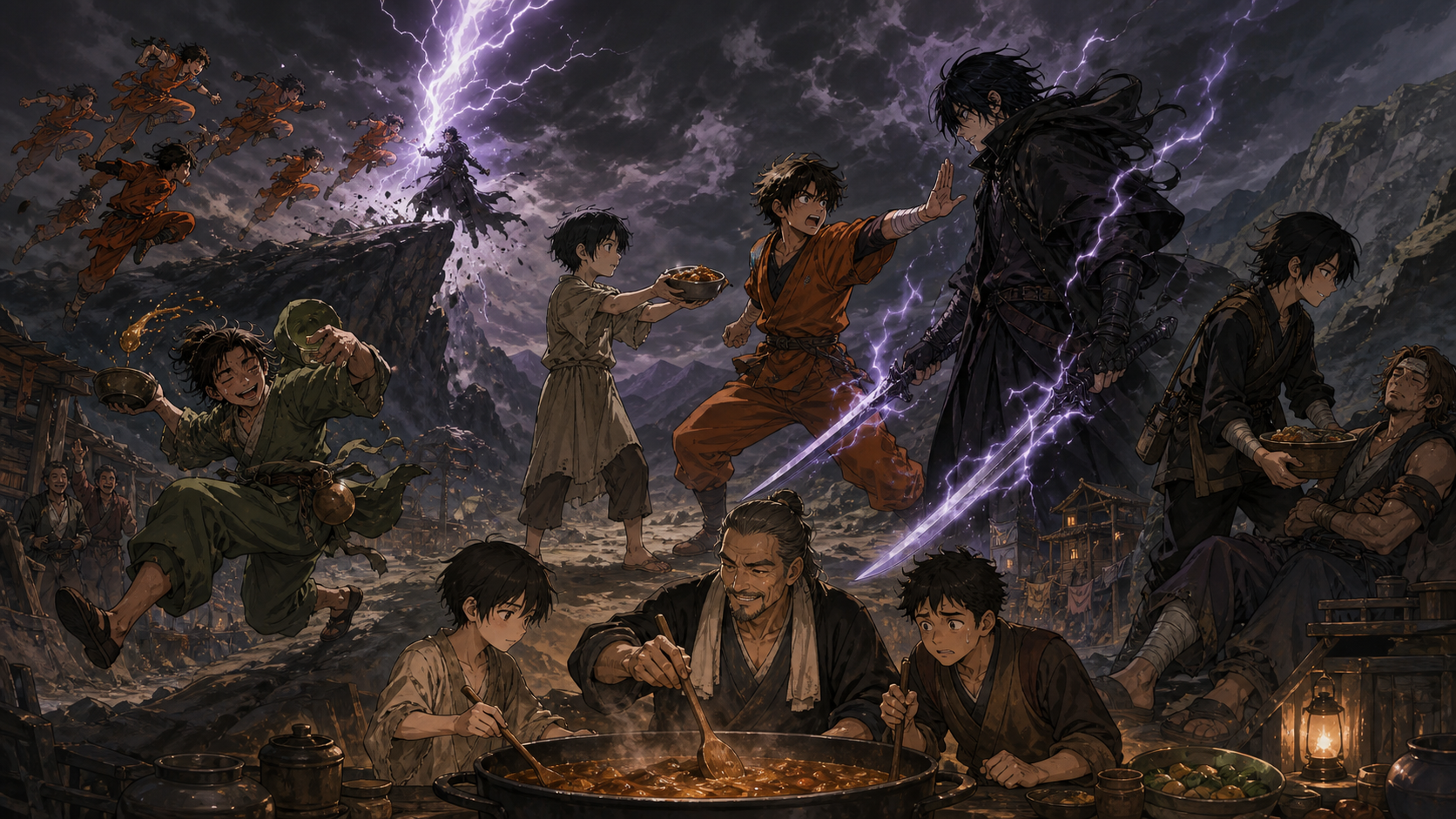 Ranmaru offers Raiga the Curry of Life during the Naruto Episode 157 finale