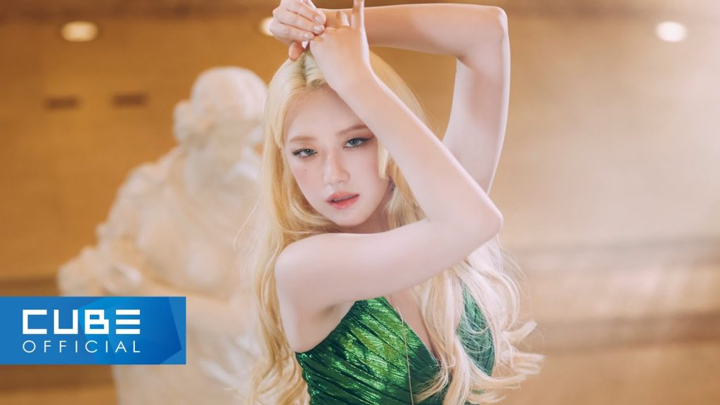 i-dle confronting the public gaze in the exact Nxde official music video