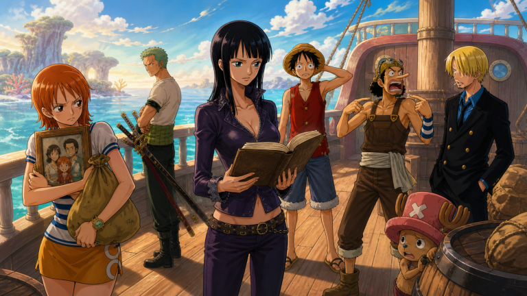 Robin holds the voyage record while Nami and Zoro separate from the Straw Hats after losing their memories
