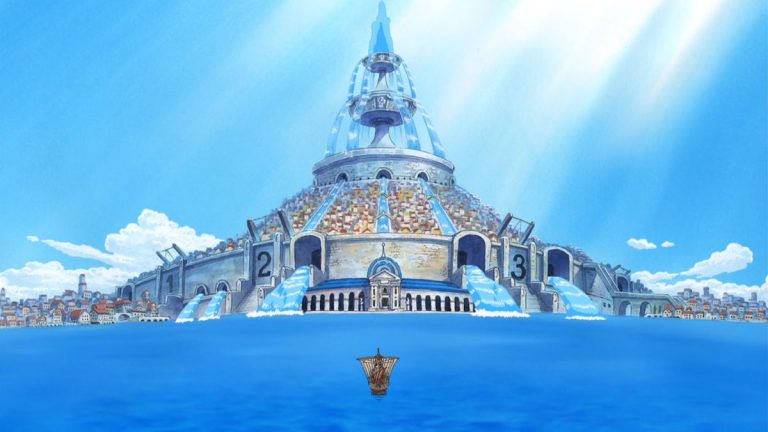 Official One Piece Episode 229 story scene from the Water 7 arrival arc