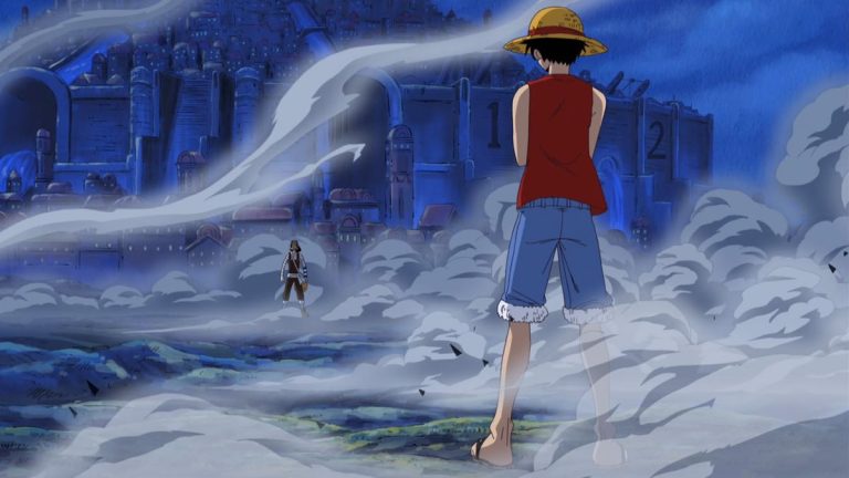 Official One Piece Episode 236 story scene from the Water 7 arrival arc