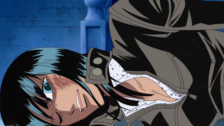 Official One Piece Episode 269 story scene from the Enies Lobby Robin and Gear Second conflict