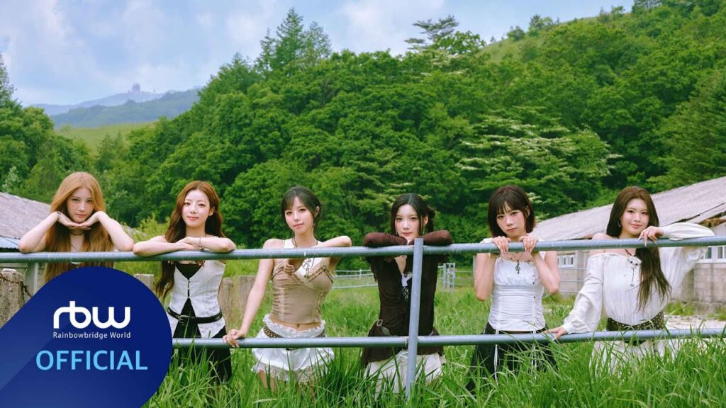 PURPLE KISS members in the official DOREMI music video