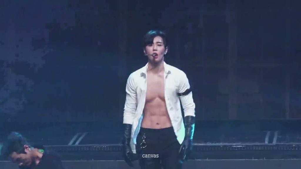 Jaeyoon in a real individual SF9 performance frame.