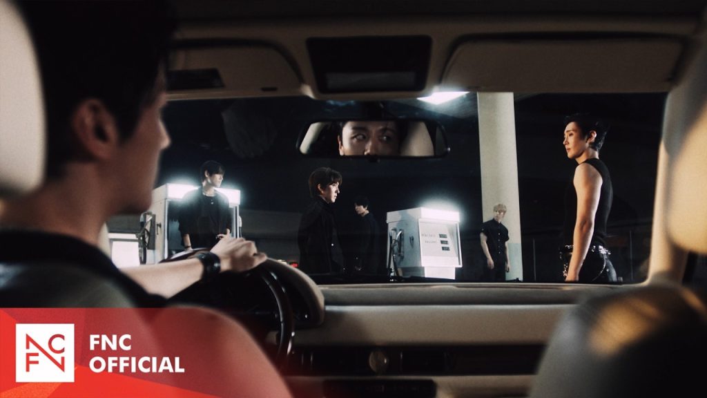 Youngbin, Inseong, Jaeyoon, Dawon, Hwiyoung and Chani in a real 2026 SF9 TENACITY-era official video frame.