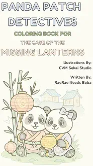 Cover of the Panda Patch Detectives coloring book