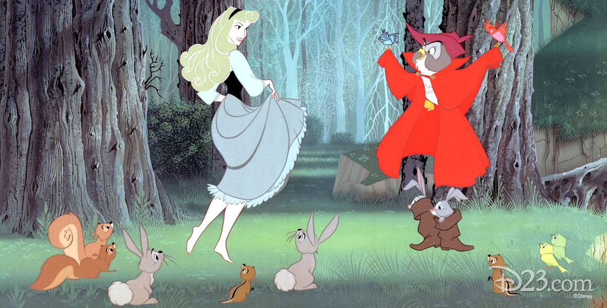 Princess Aurora and Prince Phillip from the animated film Sleeping Beauty