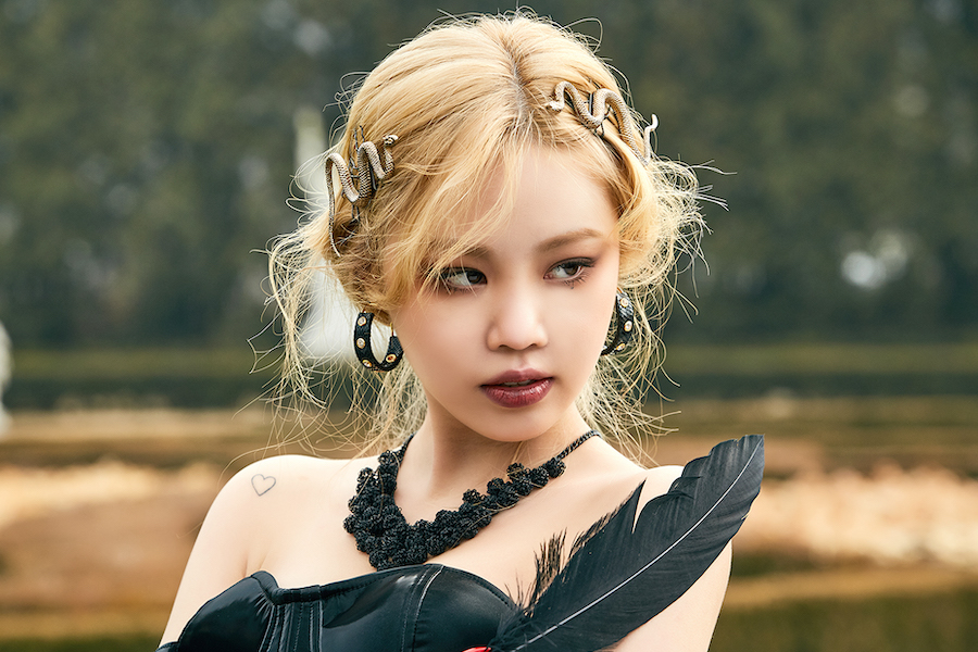 SOOJIN in the photograph used for coverage of her September 2022 legal statement
