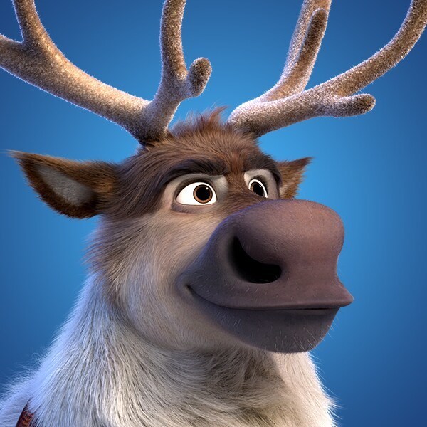 Sven the reindeer in official Frozen character artwork