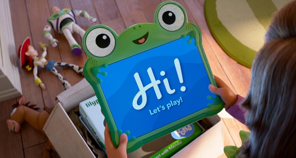 Lilypad, Bonnie’s frog-shaped tablet, lights up during Toy Story 5