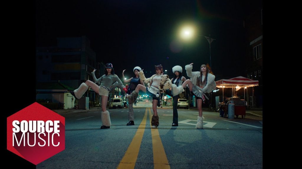 LE SSERAFIM performing the CRAZY Japanese version official music video