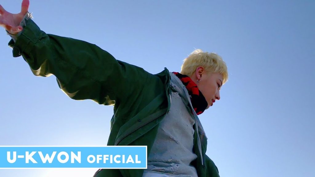 U-Kwon of Block B in the official Rise Up music video.