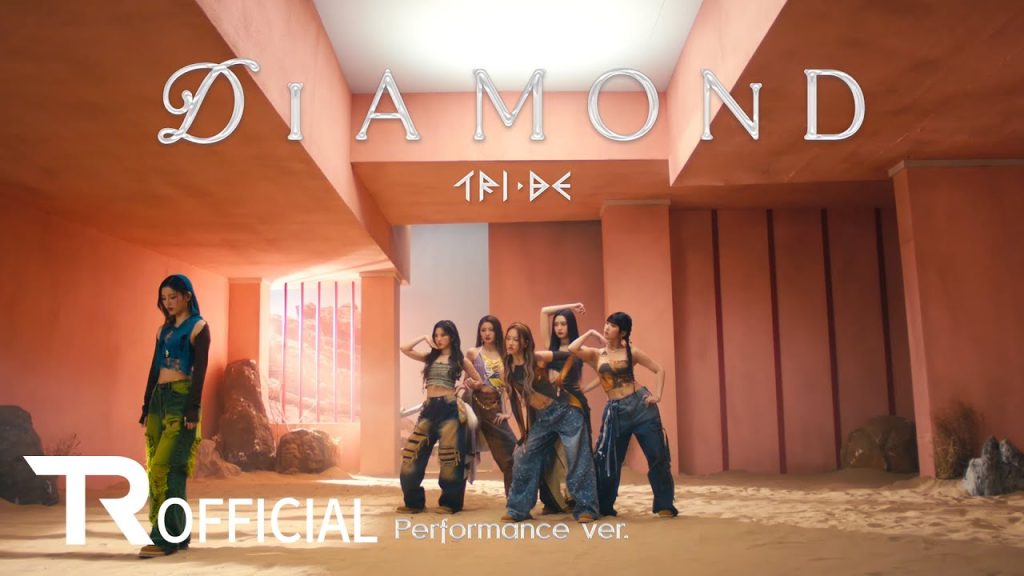TRI.BE performing Diamond with grounded Afrobeats choreography.