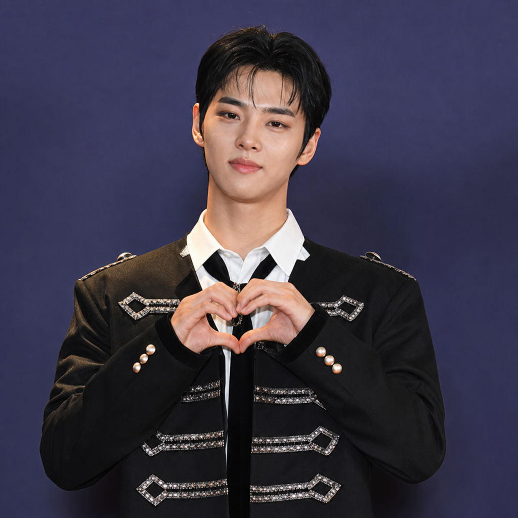 Wooseok of PENTAGON in the group’s seven-member 2026 Hanteo Music Awards lineup