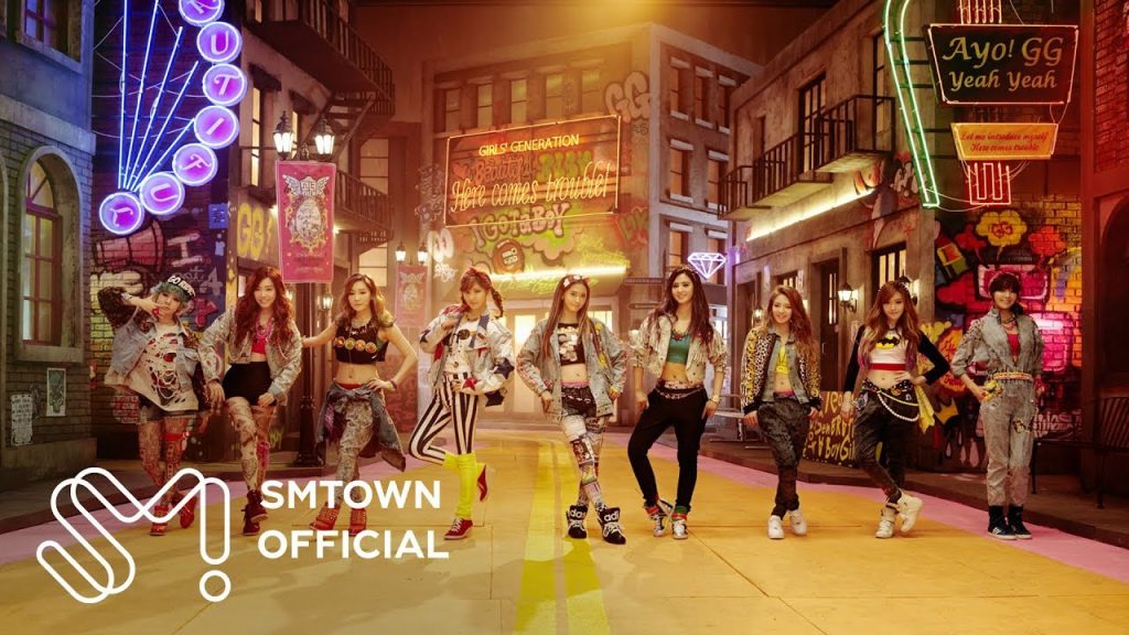 Taeyeon, Jessica, Sunny, Tiffany, Hyoyeon, Yuri, Sooyoung, Yoona and Seohyun in Girls Generation I Got a Boy