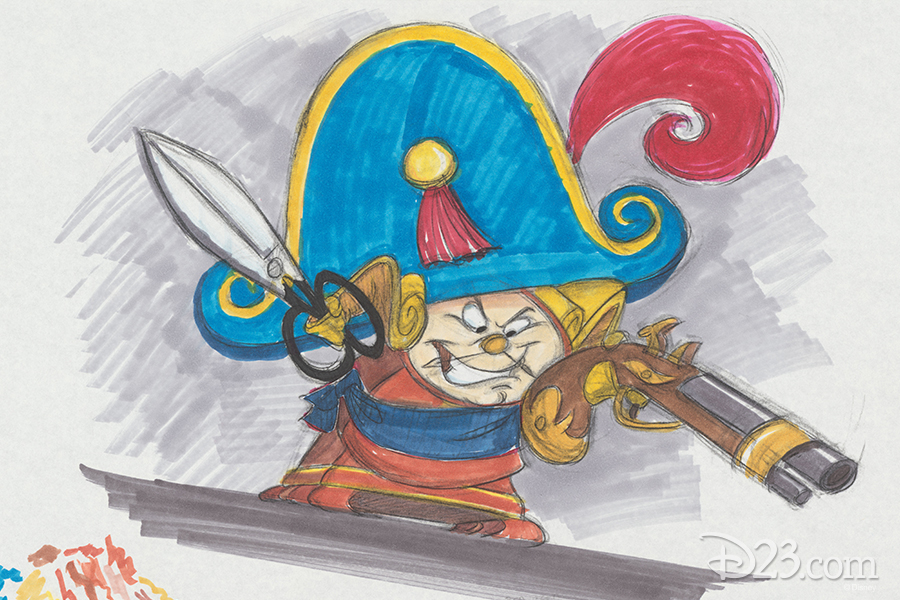 Official Disney concept art of Cogsworth