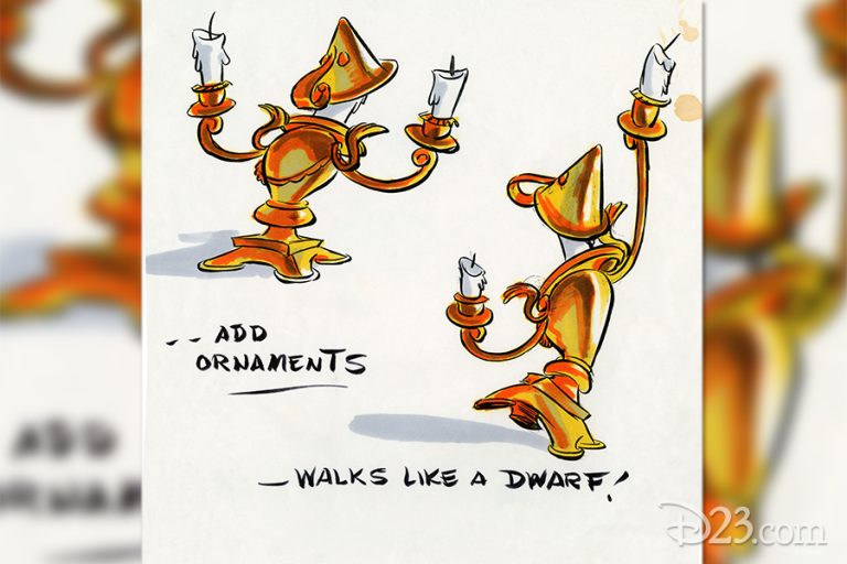 Official Disney concept art of Lumiere
