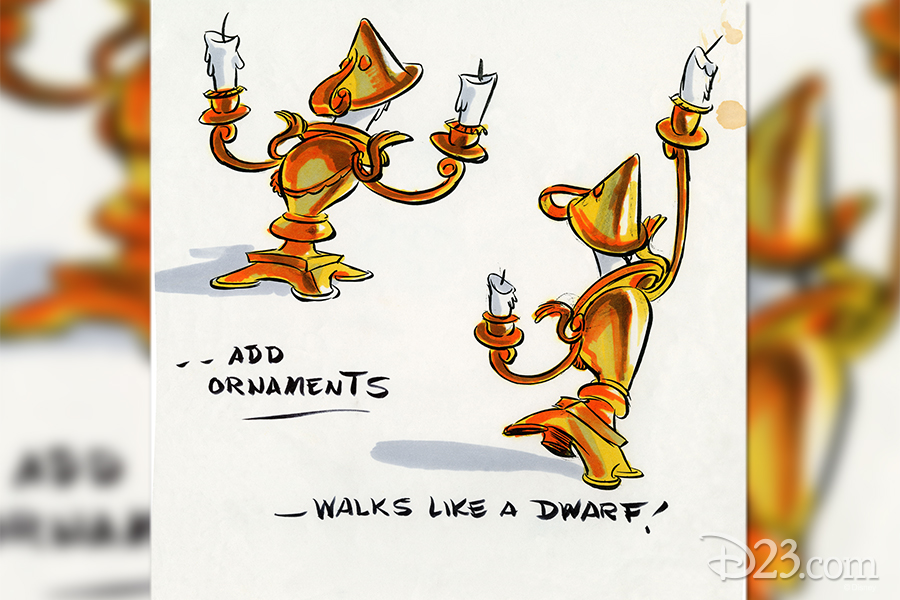 Official Disney concept art of Lumiere
