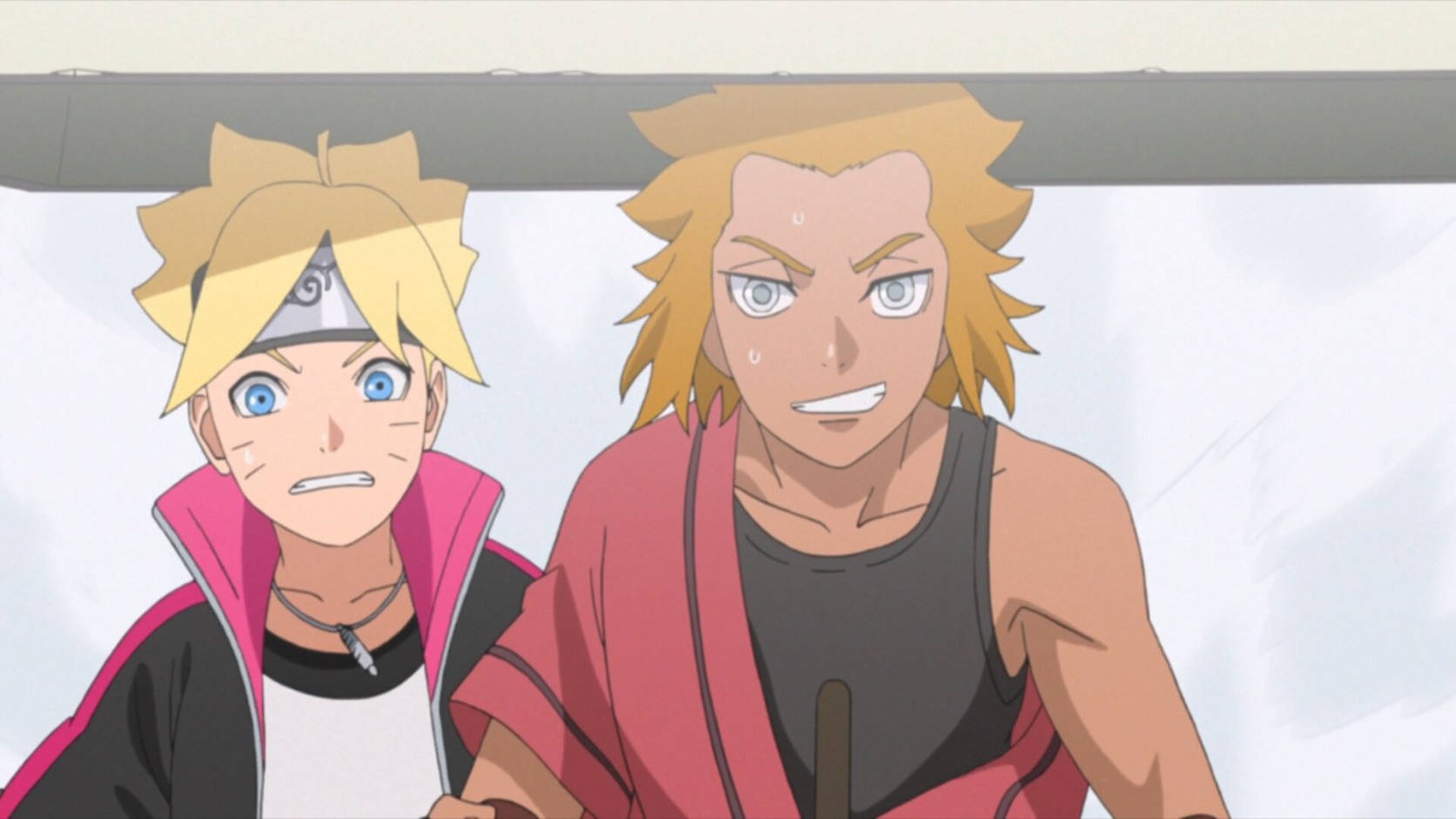 Boruto works beside shipbuilding apprentice Ikada in Boruto Episode 239