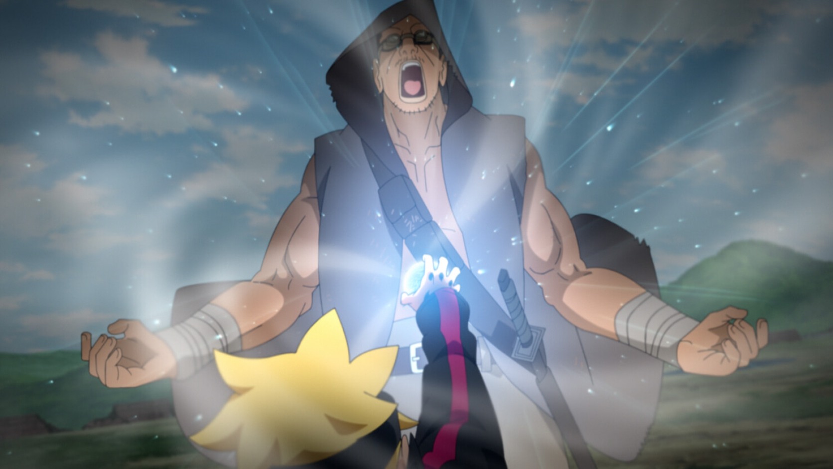 Boruto attacks Funamushi with Karma in Boruto Episode 246