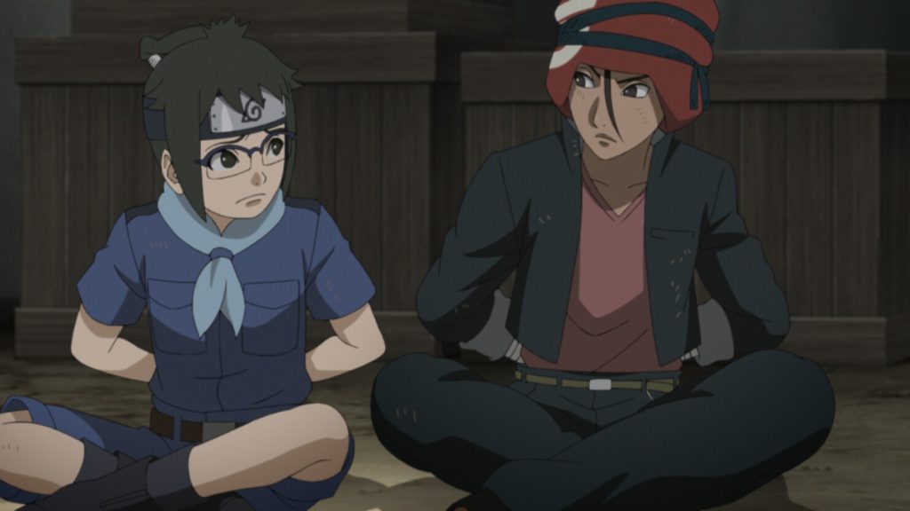 Denki and Iwabe sit captive in Boruto Episode 249