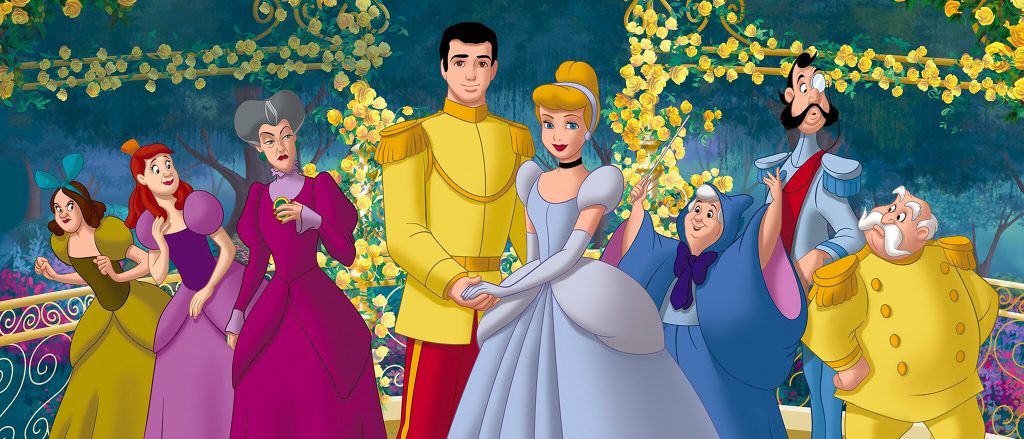 Anastasia, Lady Tremaine, Cinderella, and Prince Charming in Cinderella III