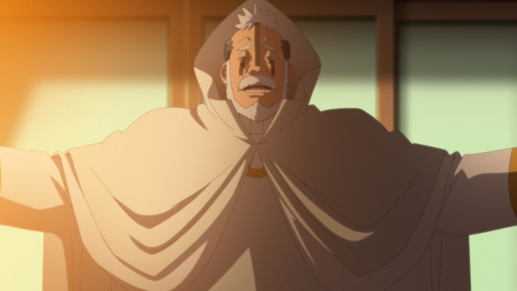 Boro welcomes followers in Boruto Episode 202 The Cult
