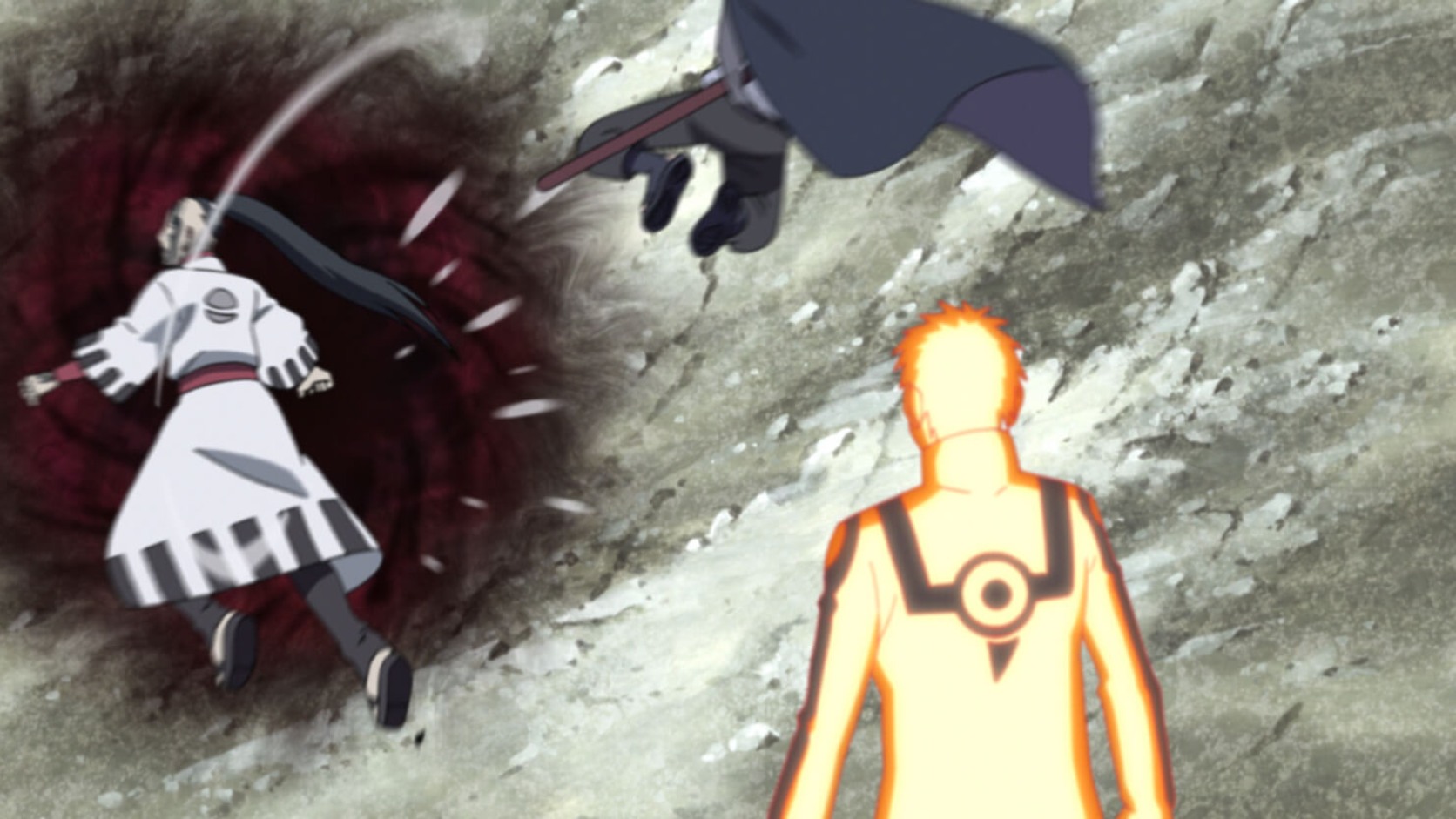 Naruto and Sasuke attack Jigen in Boruto Episode 203 Surprise Attack