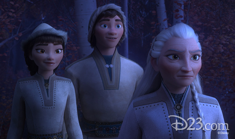 Yelena with Honeymaren and Ryder in an official Frozen II still