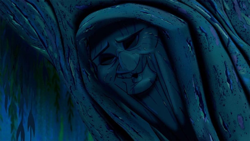 Grandmother Willow speaks in an official Disney character still
