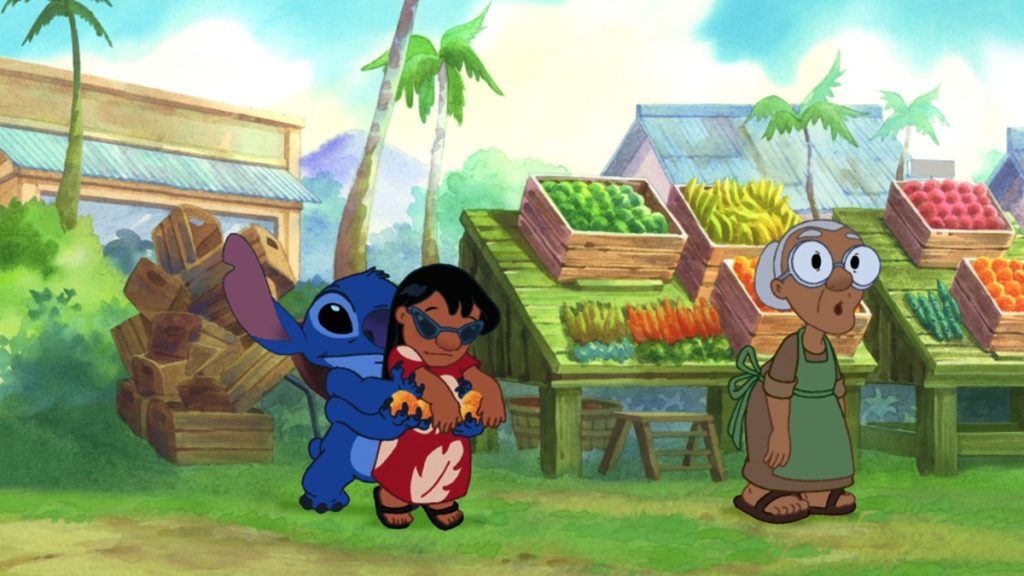 Stitch puppets sleeping Lilo after Experiment 360 will not let her wake