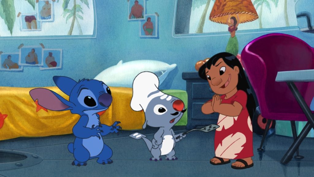 Nani confronts Frenchfry in Lilo & Stitch: The Series episode Frenchfry
