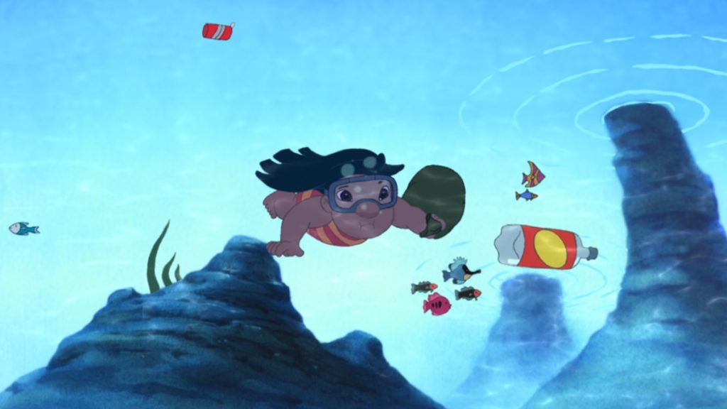 Experiment 505 collects pollution in Lilo & Stitch: The Series episode Ploot