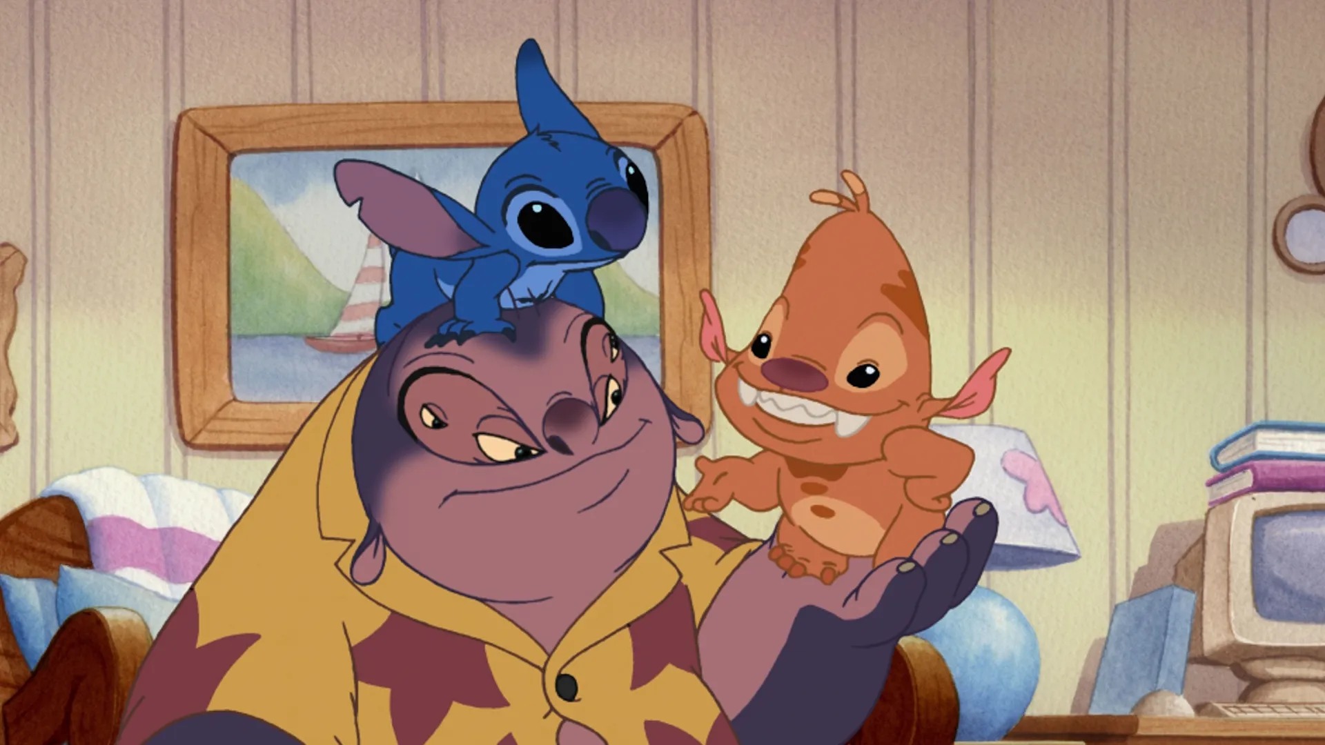 Pleakley performs stand-up comedy during the Lilo & Stitch episode Heckler