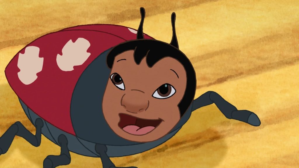 Lilo and Stitch are transformed during the Lilo & Stitch episode Bugby