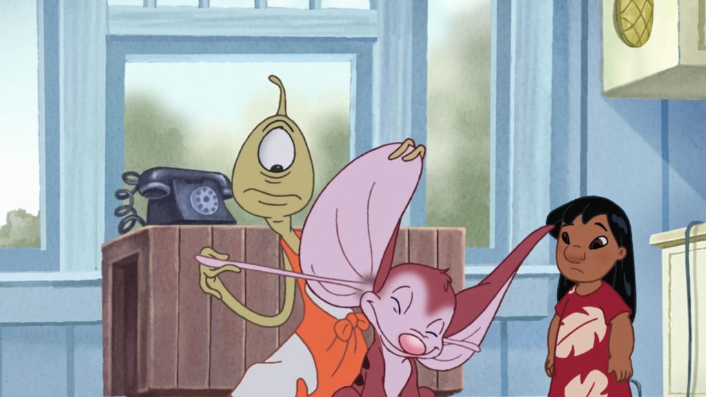 Lilo discovers the listening experiment during the Lilo & Stitch episode Shush