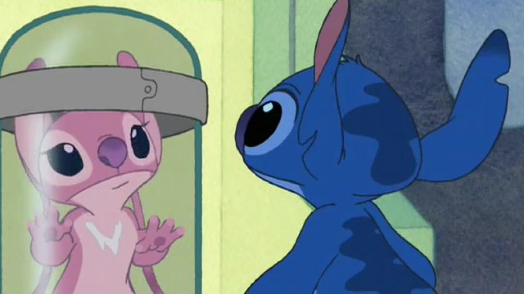 Stitch sees Angel captive aboard Gantu’s ship during Snafu
