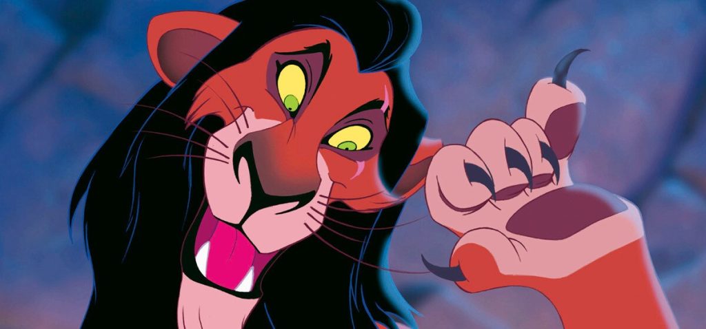 Scar looking over his shoulder in official Disney artwork