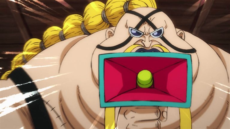 Official One Piece Episode 1007 story scene from Queen, Apoo, Zoro, X Drake, Chopper, Brook, Nami, Usopp, Ulti, Page One, Tama, Carrot, Wanda, Marco, Big Mom, Yamato, Momonosuke, Shinobu, Law, Kid, Killer, Sanji, Jinbe, Kaido, and the Scabbards