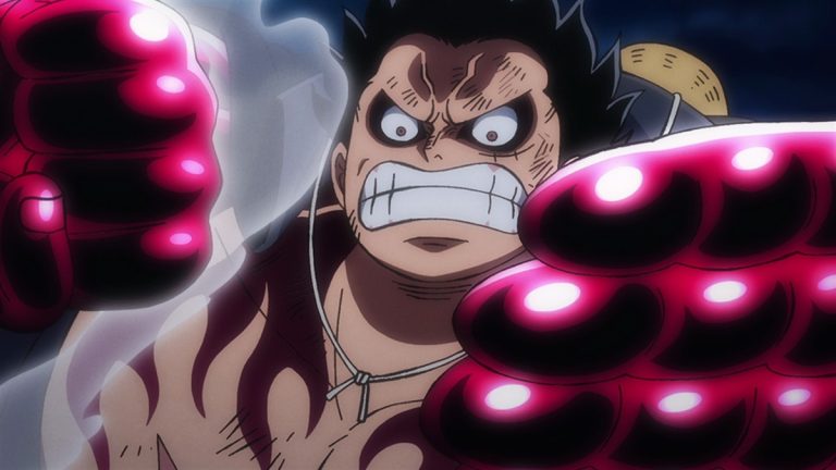 Official One Piece Episode 1018 story scene from Luffy, Zoro, Law, Kid, Killer, Kaido, Big Mom, CP0, Tama, Speed, Gazelleman, Daifugo, Chopper, Marco, Franky, Sasaki, Sanji, Robin, Brook, Black Maria, Carrot, Perospero, Yamato, Momonosuke, Shinobu, Jack, and the Scabbards