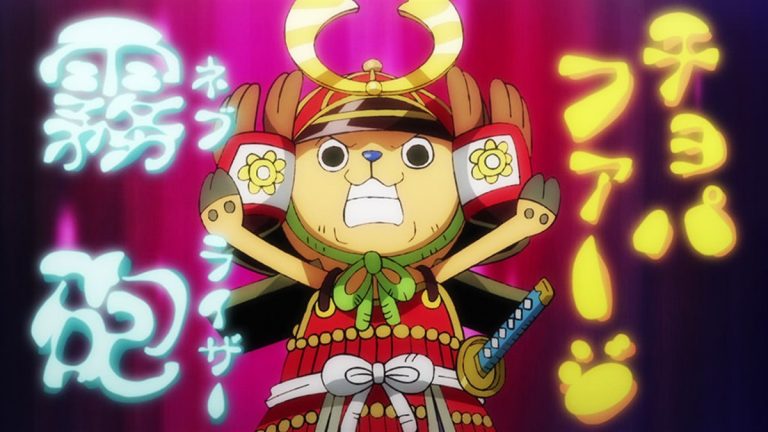Official One Piece Episode 1023 story scene from Chopper, Hyogoro, Yatappe, Omasa, Queen, Marco, the Scabbards, Kanjuro, Ashura, Momonosuke, Yamato, Inuarashi, Jack, Orochi, Fukurokuju, Raizo, Luffy, Zoro, Law, Kid, Killer, Kaido, Big Mom, Zeus, Prometheus, and Napoleon