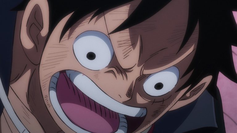 Official One Piece Episode 1050 story scene from Zoro, Sanji, Franky, the Heart Pirates, Jinbe, Kid, Usopp, Tama, Big Mom, Brook, Robin, Inuarashi, Jack, Nekomamushi, Perospero, Pedro, Raizo, Fukurokuju, Momonosuke, Luffy, Yamato, Kaido, Ushimaru, the Wano samurai, Shinobu, Law, and Orochi