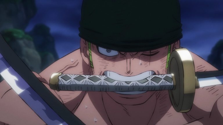 Official One Piece Episode 1052 story scene from Momonosuke, Yamato, Onigashima, Sanji, Queen, Judge, Germa 66, Zoro, King, Robin, CP0, Lucci, Killer, Hawkins, Kid, Big Mom, Apoo, Drake, Nami, Usopp, Kinemon, Kiku, Kanjuro, Orochi, Kazenbo, Law, Hera, Prometheus, and Napoleon
