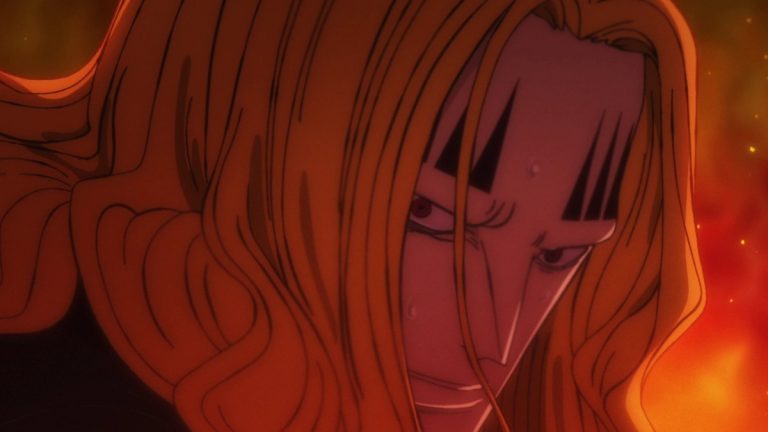 Official One Piece Episode 1054 story scene from Momonosuke, Yamato, Onigashima, Sanji, Queen, Judge, Germa 66, Zoro, King, Robin, CP0, Lucci, Killer, Hawkins, Kid, Big Mom, Apoo, Drake, Nami, Usopp, Kinemon, Kiku, Kanjuro, Orochi, Kazenbo, Law, Hera, Prometheus, and Napoleon