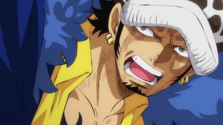 Official One Piece Episode 1065 story scene from Zoro, King, Alber, Kaido, Luffy, Usopp, Kinemon, Kiku, Izo, Raizo, Fukurokuju, CP0, Drake, Apoo, Zunesha, the Five Elders, Big Mom, Law, Kid, Hera, Prometheus, Napoleon, Misery, and Wano