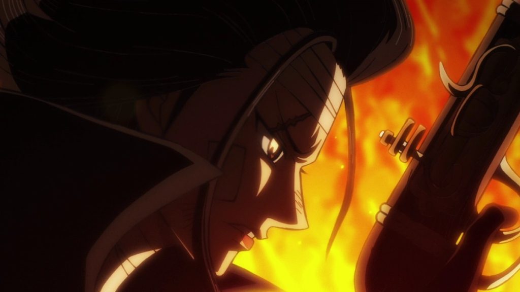 Official One Piece Episode 1068 story scene from Law, Kid, Big Mom, Luffy, Kaido, CP0, Momonosuke, Yamato, Nami, Zunesha, the Five Elders, Nika, Gear Five, and Wano