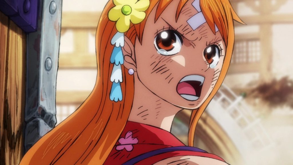 Official One Piece Episode 1070 story scene from Law, Kid, Big Mom, Luffy, Kaido, CP0, Momonosuke, Yamato, Nami, Zunesha, the Five Elders, Nika, Gear Five, and Wano